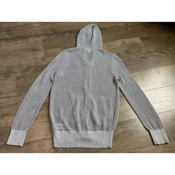 Womens‎ Michael Michael Kors open knit metallic full zip jacket grey size M - Picture 2 of 11